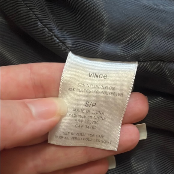 Vince Navy Blue Bomber Jacket - Picture 4 of 6